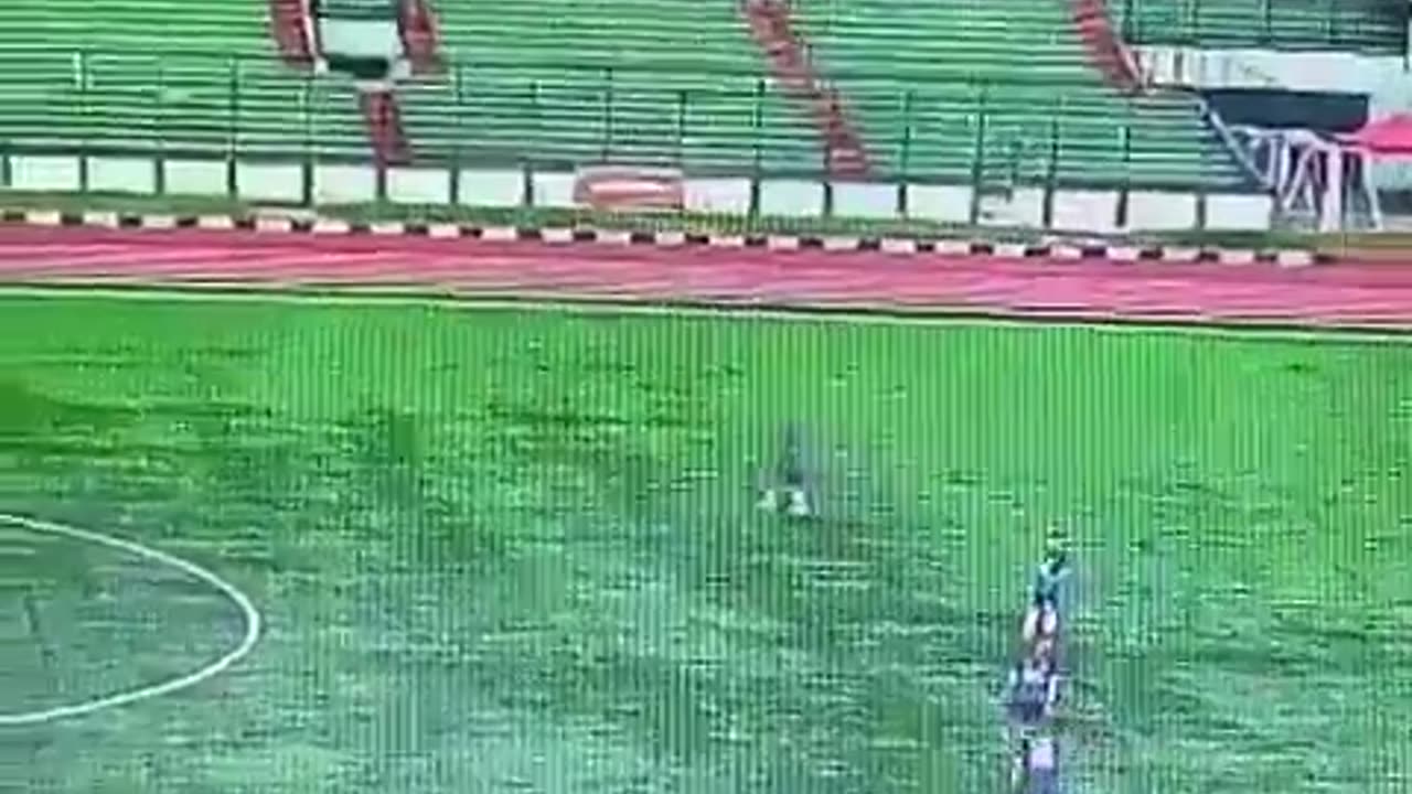 Lightning struck a player during a soccer match in Indonesia, leading to the player's death.