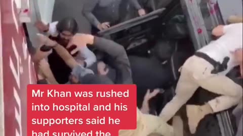 Moment Imran Khan is shot
