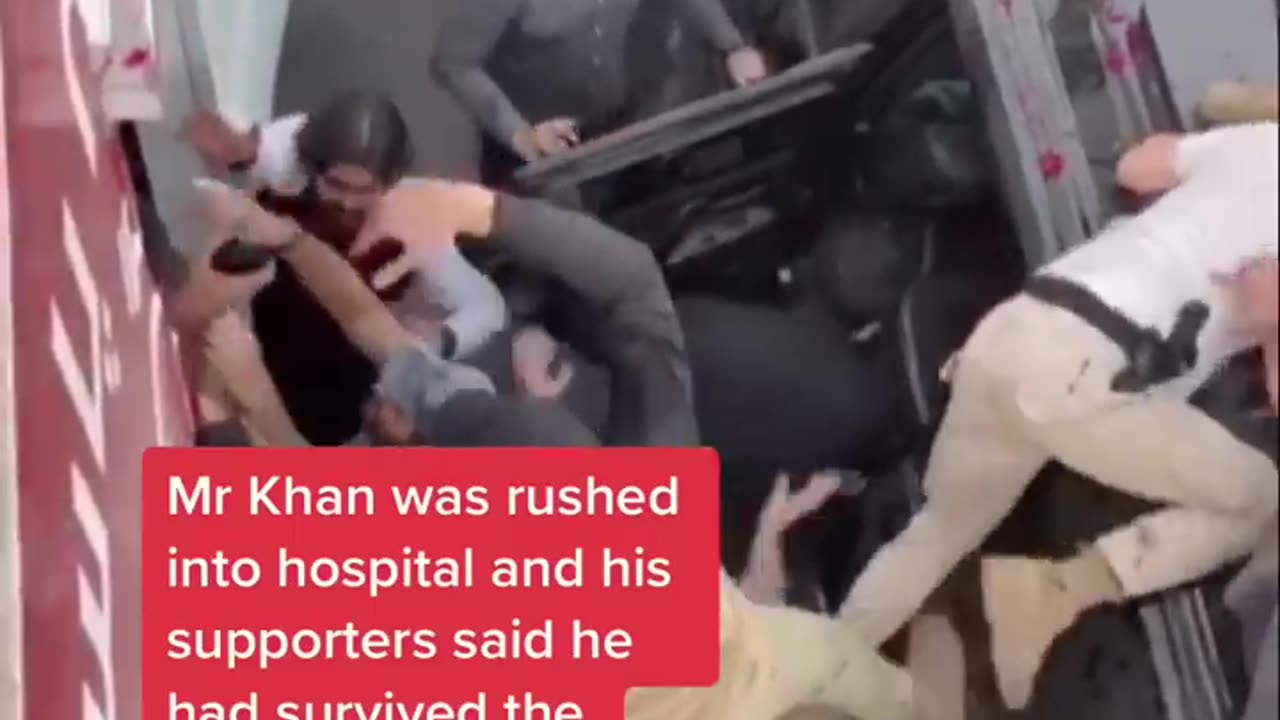 Moment Imran Khan is shot