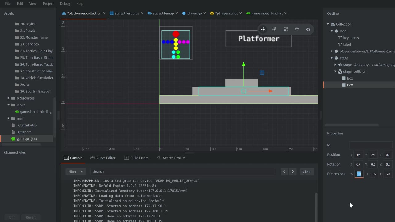Making the Genre - #defold #platformer (UNEDITED VIDEO and NO AUDIO)