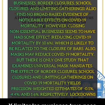 Johns Hopkins University Conclusion On Lockdowns