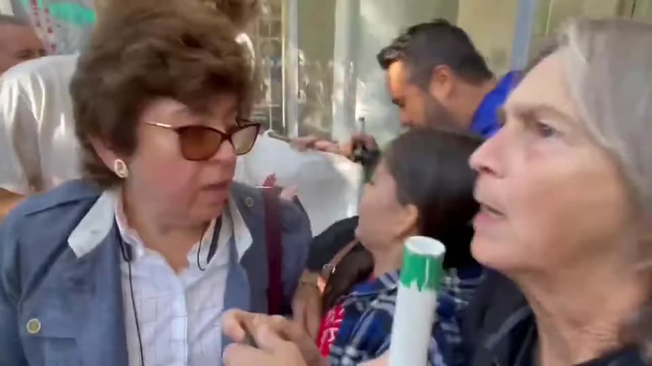 Citibank workers and climate activists clash during protest in New York City