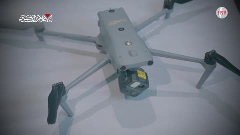 Al-Qassam Brigades seizing a Zionist EVOMAX 3 drone in Jabalia, Gaza, Palestine, 20 Oct 2024