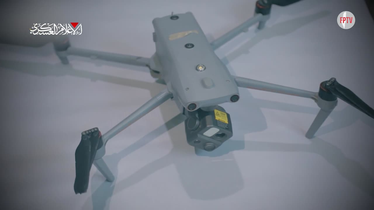 Al-Qassam Brigades seizing a Zionist EVOMAX 3 drone in Jabalia, Gaza, Palestine, 20 Oct 2024