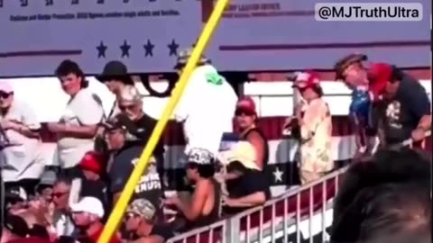 Trump Assassination Attempt - Video of Rally Attendees Getting Hit after the First and Second Shot