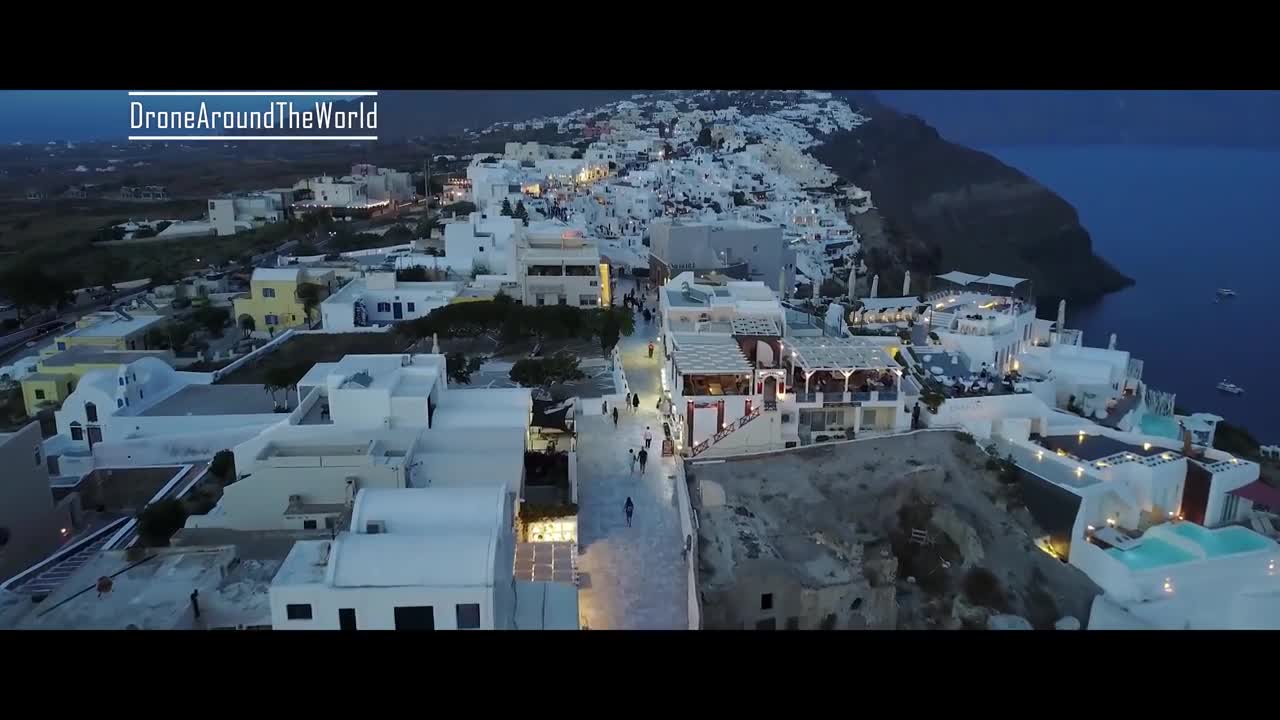 Santorini Greece 4K Drone _Stunning Sunset_ Cinematic Drone Footage
