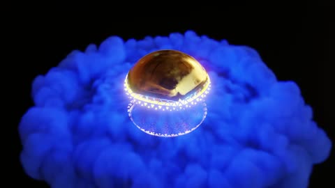 Gold and Blue _ Geometry Nodes and Smoke Simulation