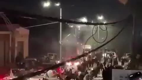 Palestinians Shooting Off Fireworks To Celebrate The Return Of Their Terrorists