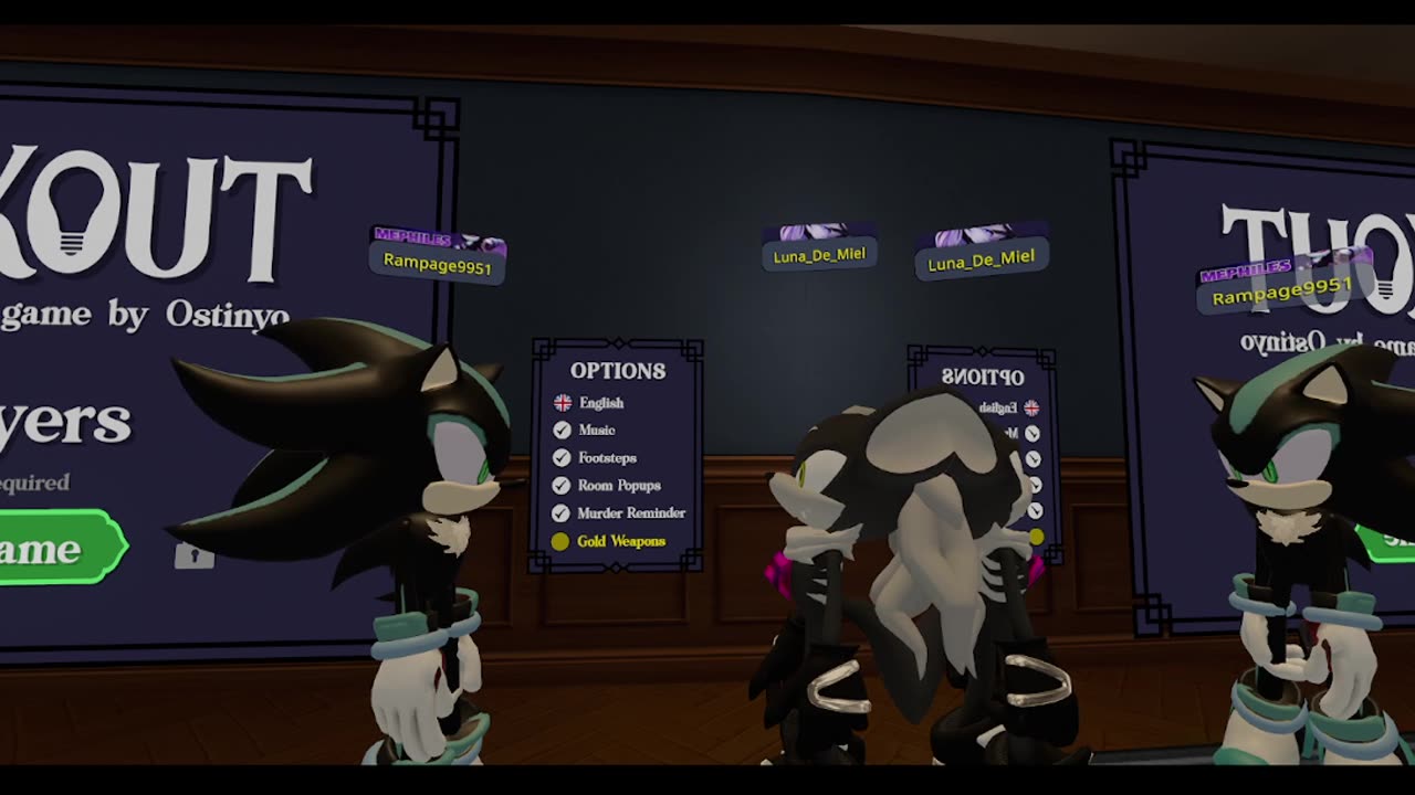 Playing Hide and Shriek and BLACKOUT