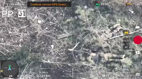 UAF playing dead hoping not to be seen by the RF UAV