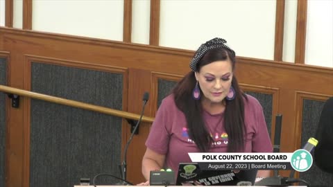 Woke Activists Speaking at Polk School Board Meeting 8.22.23