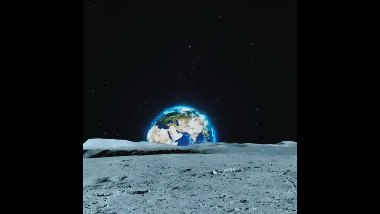 How Earth looks from Moon चाँद से पृथ्वी कैसी दिखती है #shorts #moon #animation #space #earthe