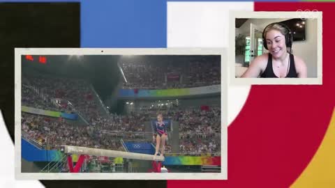 Shawn Johnson reacts to her Beijing 2008 gold medal performance! | Olympic Rewind