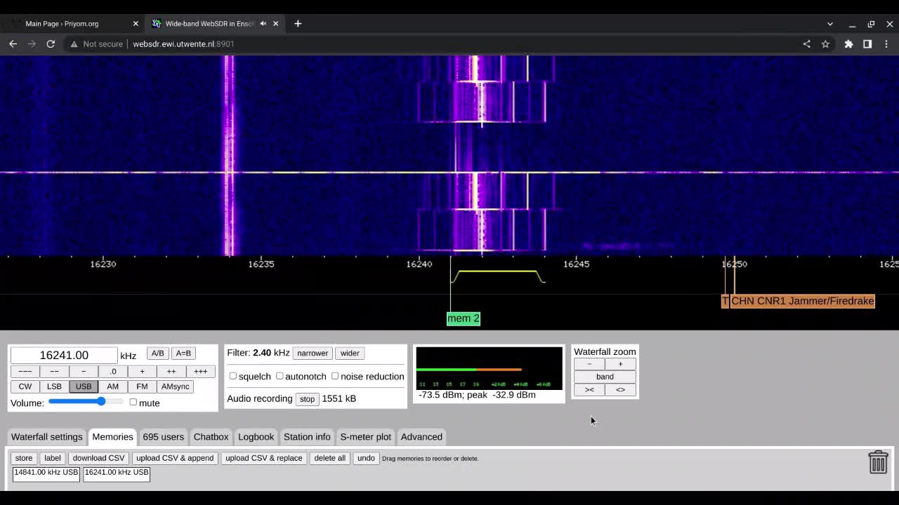 X06b 111666 23/12/2022 1057 UTC 18241/16241/14841kHz