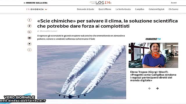 Scie Chimiche per salvare il clima - Vero Giornale 03.10.2022