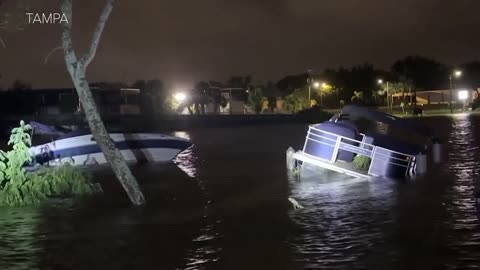 Hurricane Helene: Raw video from Tampa and Bradenton, Florida