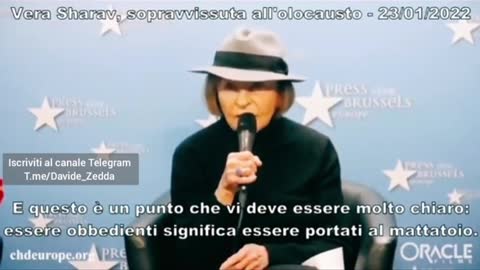 ‼️⚠️ Vera Sharav sopravvissuta all'olocausto: essere obbedienti significa andare al mattatoio