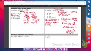 IM3 Alg2CC Unit 4 Radical Review