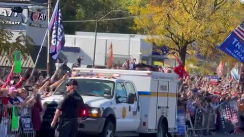 President Trump arriving at McDonald’s in Feasterville, Pennsylvania