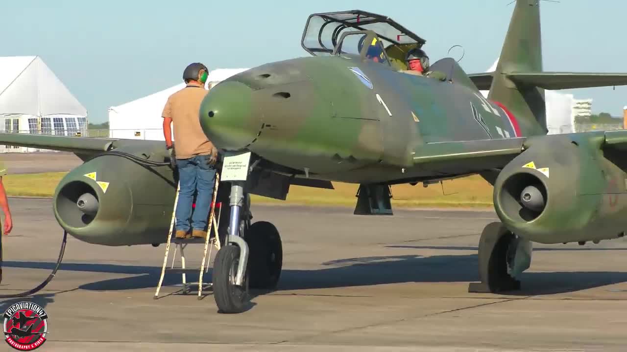 (4K) Mega Rare ME-262 Startup,Takeoff and More