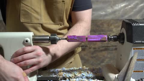 Woodturning _ Faux Burl Pens! Making pens from epoxy resin and broken wood pieces!