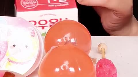 Pink Honey Jelly Recipe, Ice Cream, Tiktok Jelly, Wagashi #zoeyasmr #zoeymukbang #bigbites #mukbang