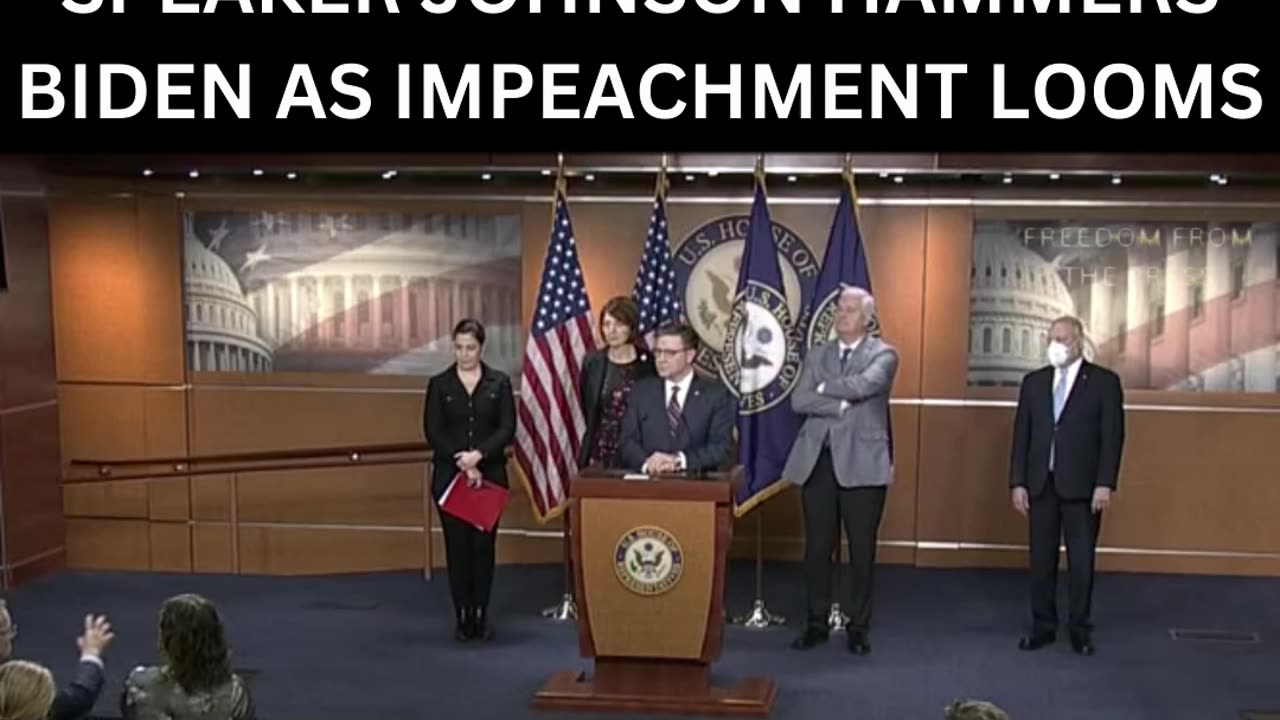 Speaker Johnson Says Biden White House "IMPEDING" Impeachment Investigation