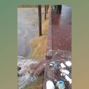 Draining dammed water in despair