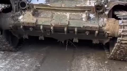 Captured Russian tank. Kremennaya area