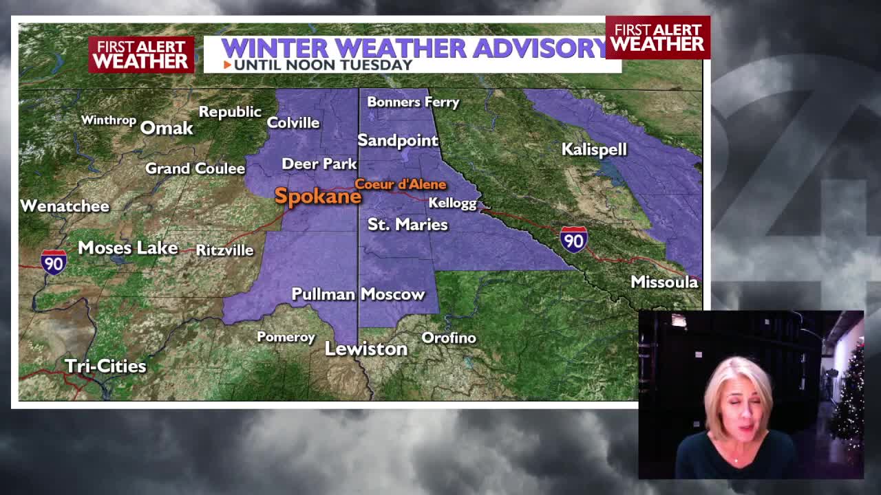 WINTER WEATHER ADVISORY freezing drizzle and flurries through Tuesday morning