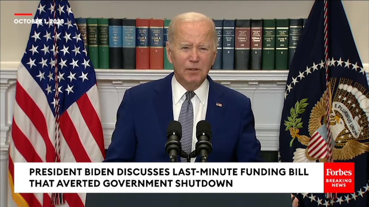 BREAKING NEWS- President Biden Blasts Republicans After Government Shutdown Nearly Occurs