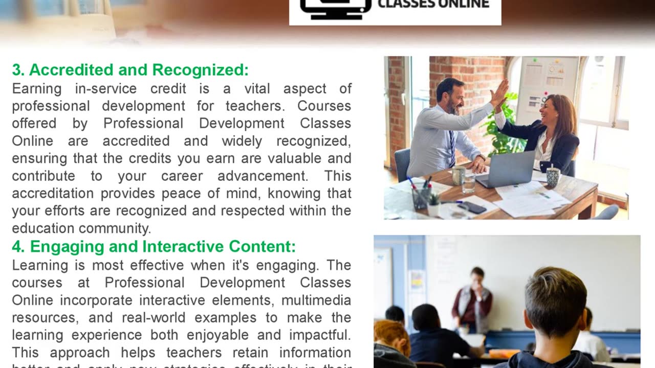 Enhance Your Teaching Skills with Professional Development and In-Service Credit for Teachers