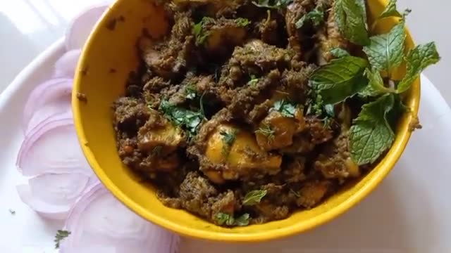 Sukkha Chicken | Hara bhara chicken🐓 recipe