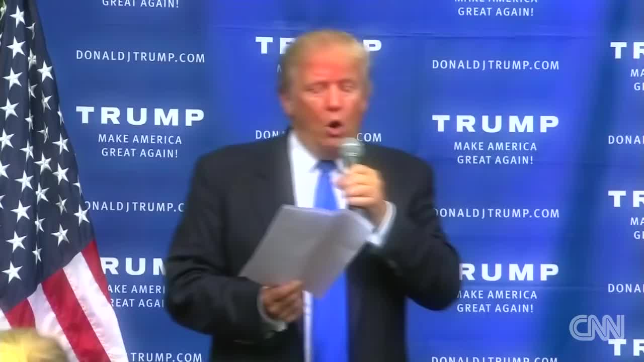 Donald Trump cracks jokes on the campaign trail