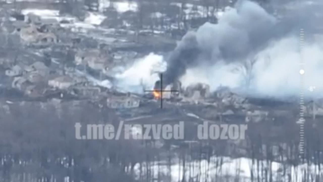 Russians tookout a Ukrainian tank