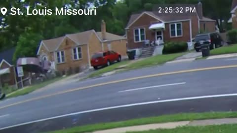 Shocking Moments Caught on Camera-St. Louis Missouri-Car Crashes into House