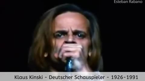 Klaus Kinski - Deutscher Schauspieler - 1926-1991 - Sagt alles: Klaus Kinski vor 40jahren.....