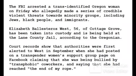 24-0117 - FBI arrests Oregon trans 'Nazi' who threatened blacks, Jews