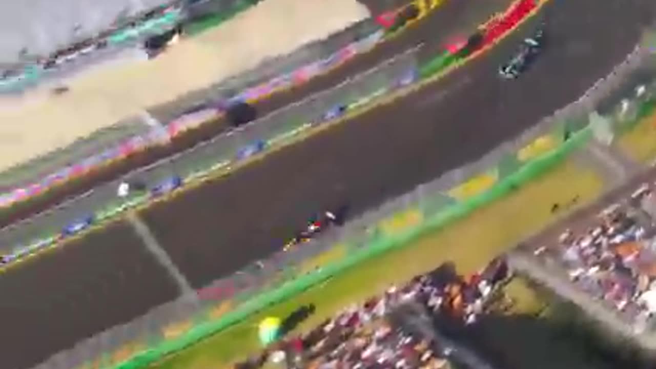 Charles leclerc goes wheel to wheel with Max verstappen