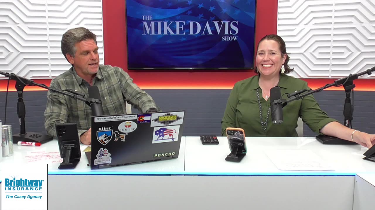 Mike Davis and Producer Amanda discussing relationships "This Evening."