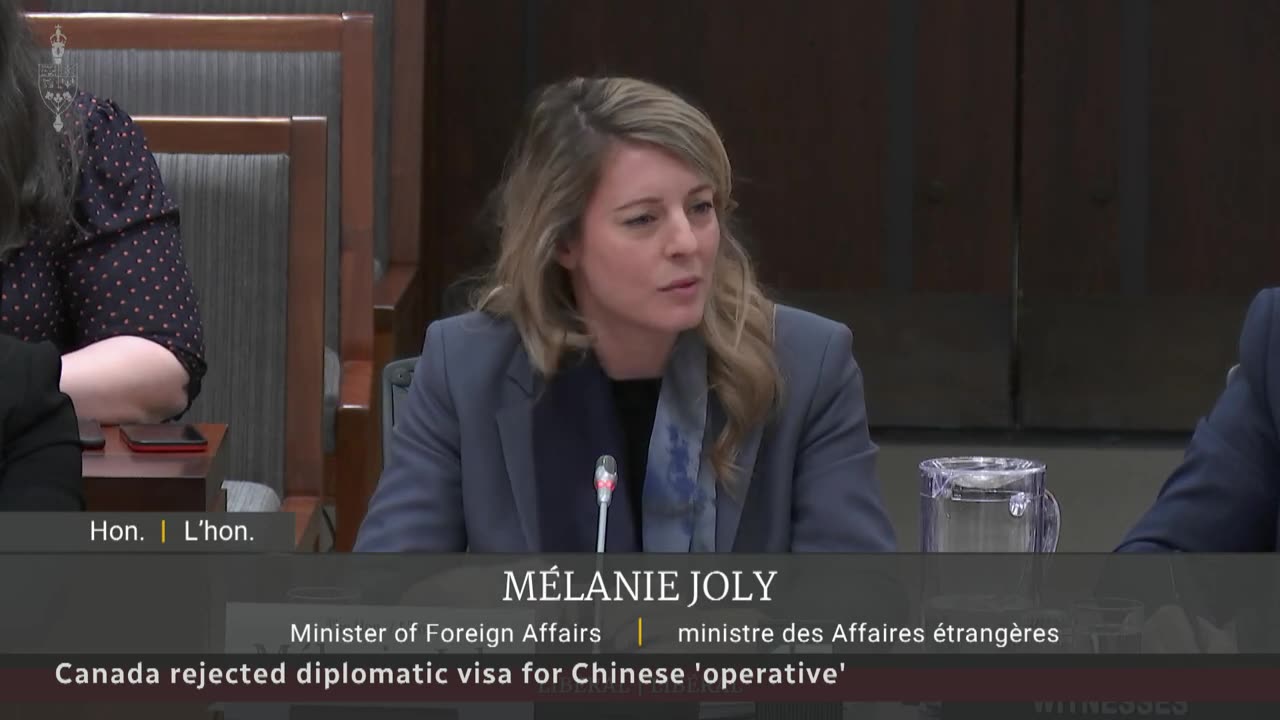 Canada rejected visa for ‘operative’ from China Joly....