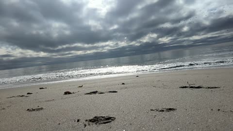 Gentle waves and clouds at Rio Del Mar