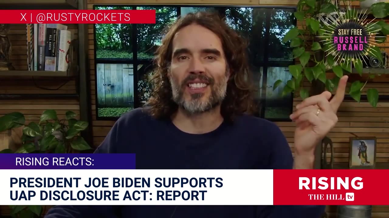 Russel Brand RESPONDS TO CIA UFO Crash Sites Report; Biden SUPPORTS UAP Bill: Report