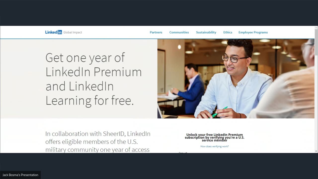 Veterans LinkedIn Free Premium Offer