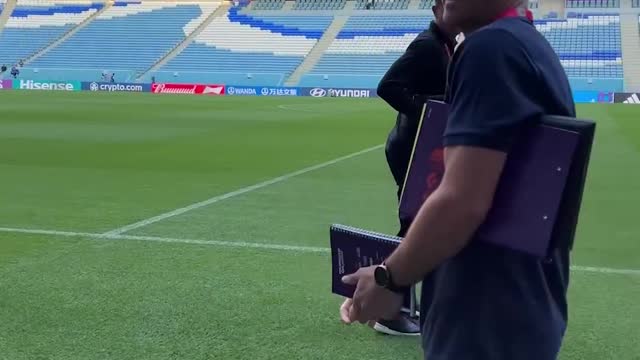 Pre-match meeting at #Qatar2022 #FIFAWorldCup