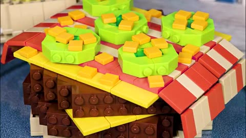 Lego burger cooking