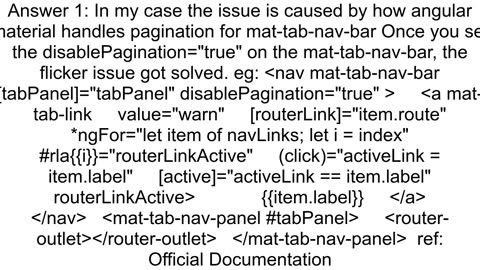 Angular Material tab header pagination controls flickering