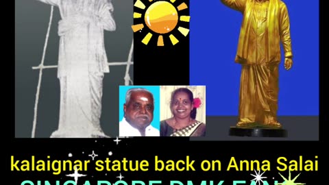 kalaignar statue back on Anna Salai 28.05.2022