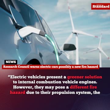 Research Council warns electric cars possibly a new fire hazard