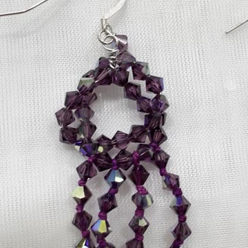Handmade + Knotting Unique 2.75” Drop Earrings with 925 Sterling Silver Hook